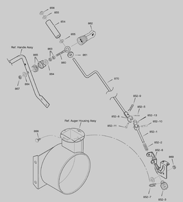 Chute Rod Diagram and Parts List for 629106X61A 2005 Briggs and Stratton Snow Blower